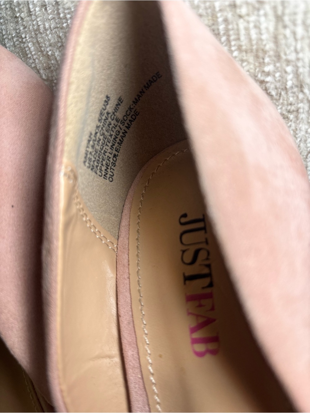 Blush Pink 7.5 Faux Suede D’Orsay Stiletto Pumps Heels Women Neutral Office Chic - Picture 10 of 12